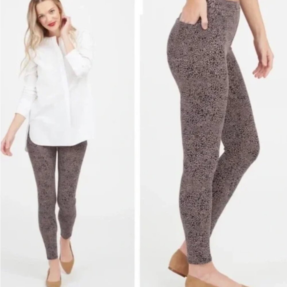 New Spanx Ankle‎ Jeanish Legging Jeggings in Desert Dot Small